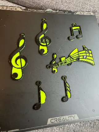 Music Notes Keychains by Tony Ling | Download free STL model ...