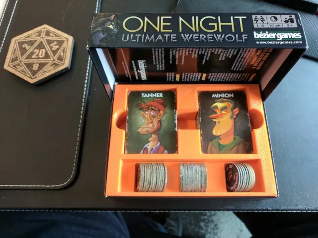 One Night Ultimate Werewolf game box insert by Kabong
