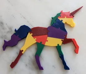 Unicorn lowpoly puzzle