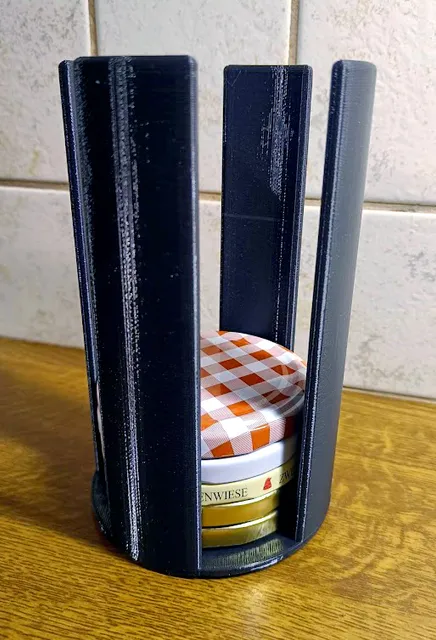 Make of Pickle jar lid stacker/holder (parametric) by ToonDG | Download ...