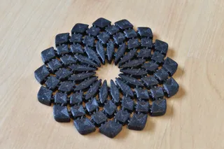 Sunflower fabric coaster