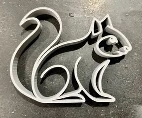 Minimalist Squirrel figure