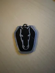 Ford Mustang Dark Horse Logo Keychain
