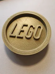 Giant Lego-Like Coin 10:1 Scale