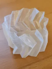 Low poly herringbone gear flower pot cover
