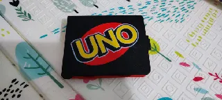 UNO card box with catch and MMU logo