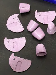 Improved Template for sewing - various thimble sizes, pitch sizes from 2 to 10 mm