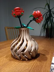 The Lovi Short Vase, Modern and Unique Home Decor for Dried and Preserved Flower Arrangement  | STL File