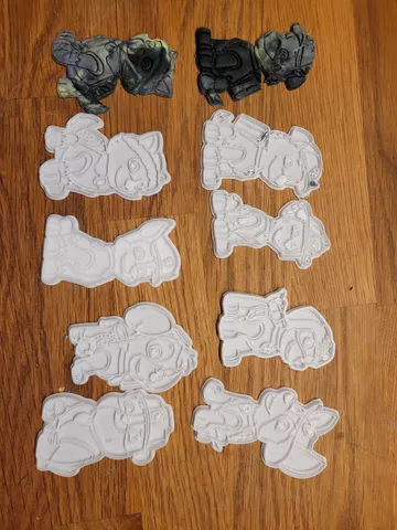 Paw Patrol Cookie Cuters - all known Dogs by Printerfreak | Download ...
