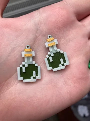 Minecraft Potion Earrings by sifi | Download free STL model ...
