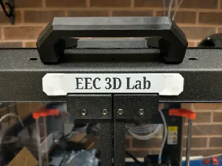 Original Prusa Enclosure Top Frontal Nameplate (Template)
