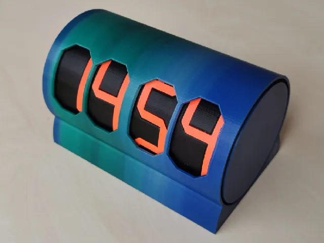 Make of Overlapping Segments Rotary Digital Clock by JENS_L | Download ...