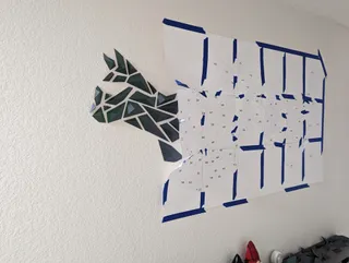 Geometric cat wall art: by dgemily, Download free STL model
