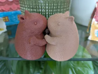 Knitted Capybara Sculptures