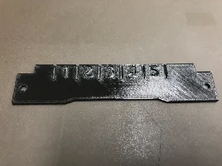 Single color MMU3 Label Plate with numbers