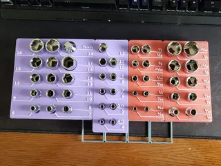 Parameterized Labeled Socket Organizers for Multicolor Printing