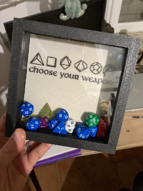 Make of 3D Printed DnD Dice Shadow Box by Artemis Caldin | Download ...