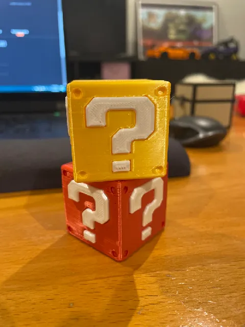 Make of Mario Question Mark Cube by QuadraticFour | Download free STL ...