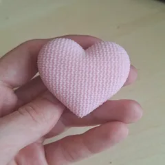 Knitted Heart: Cute, Chonky and Puffy