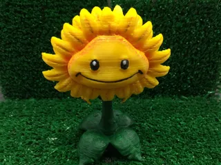 Sunflower (Plants vs Zombies) by ChelsCCT (Chelsey Creates Things), Download free STL model