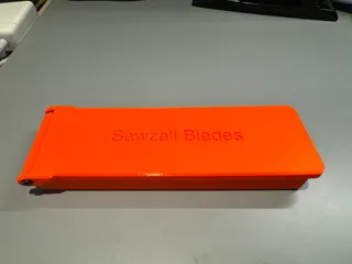 Recipriocating saw blade box