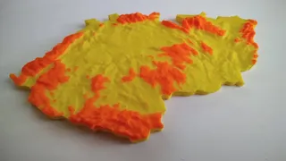 The Czech Republic 3D terrain model