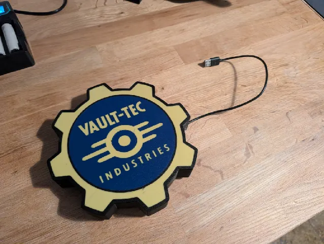 Fallout Vault-Tec Industries lightbox by Martin | Download free STL ...