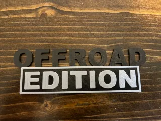 OFFROAD EDITION BADGE EMBLEM-NO SUPPORTS
