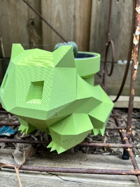 Make of Low Poly Bulbasaur Planter with Mario Pipe Pot by C.Casquatch ...