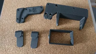 Original Prusa Enclosure Left Filament Guide and Adjustable Thermometer Bracket Combo
