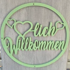 Herzlich Willkommen Türschild