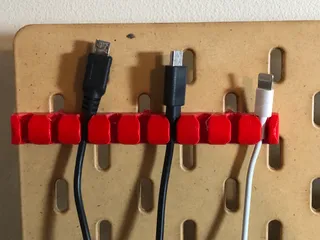 Cable organizer for Ikea Skadis