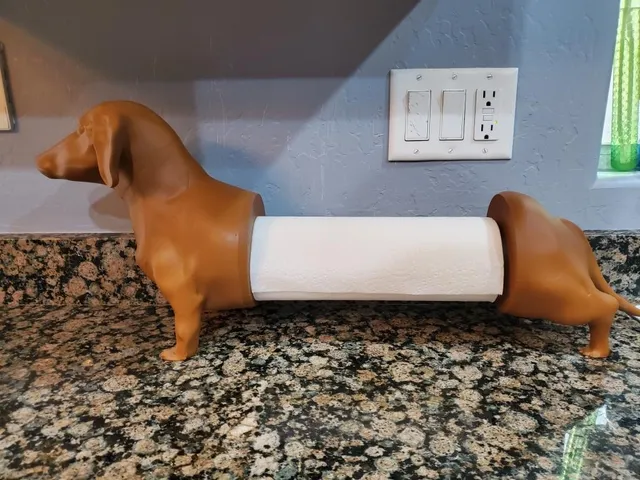 Make of dachshund/wiener dog paper towel holder by kuljaden | Download ...