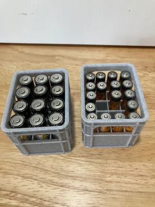 Beer crate battery holder AA AAA + boxes by Jarda K 66, Download free STL  model