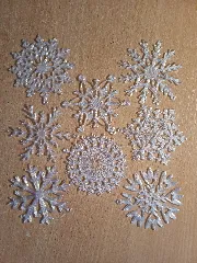Pack N°2 - 8 flocons de neige à suspendre - 8 snowflakes to hang