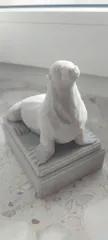 Sea Lion Statue Low Poly