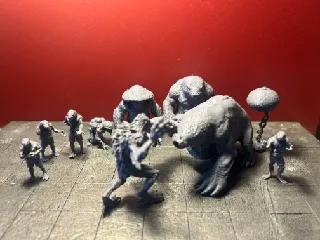 4x Mole Ruffians - Brass Lantern Minis