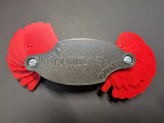 Radius gauge 1-20 mm