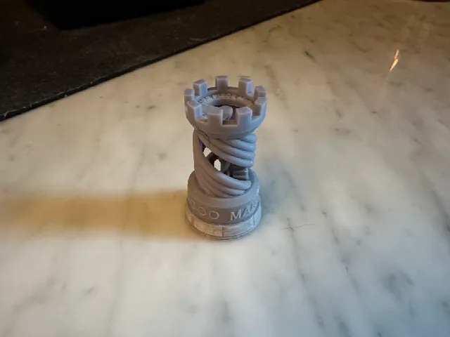 Make of Elegoo Resin printer testing STL, chess piece, rook by kyleboze ...
