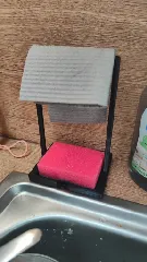 Kitchen sponge & rag holder