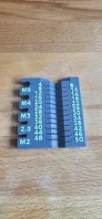 Metric screw measuring device - M2/2.5/3/4/5 4-50mm - <1h