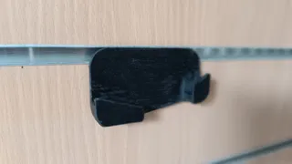 Caliper holder for slatwall