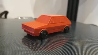 Volkswagen VW Golf GTI - Low Poly Miniature with seperate wheels