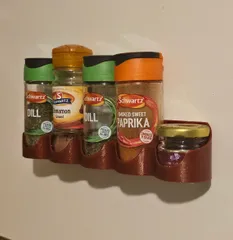 Door/wall mounted spice rack (no screws)