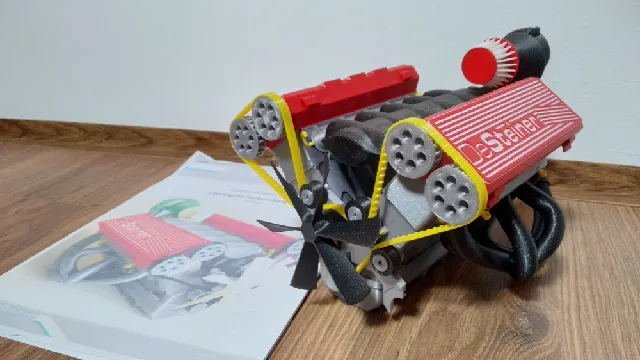 Make of V10 Engine Turbocharged working belt driven Model (printer ...