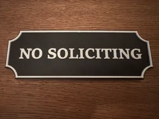 No Soliciting Sign