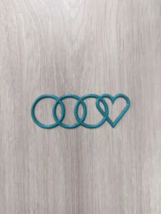 Audi Logo by Obecovský, Download free STL model