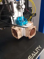 E3D V6 40mm 3 fan duct