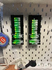 Battery holder for AA+AAA, Skadis mounting