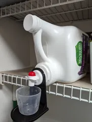 Laundry detergent measure cup hanging shelf